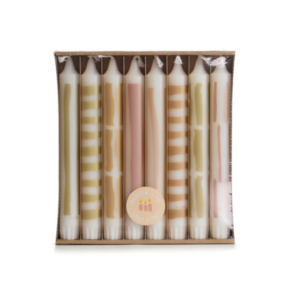 Rustik Lys – Stearin-Dinnerkerze von Kimmi, Geschenkset Party