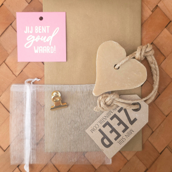 Geschenkset Seife Du bist Gold wert