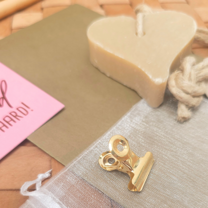 Geschenkset Seife Du bist Gold wert