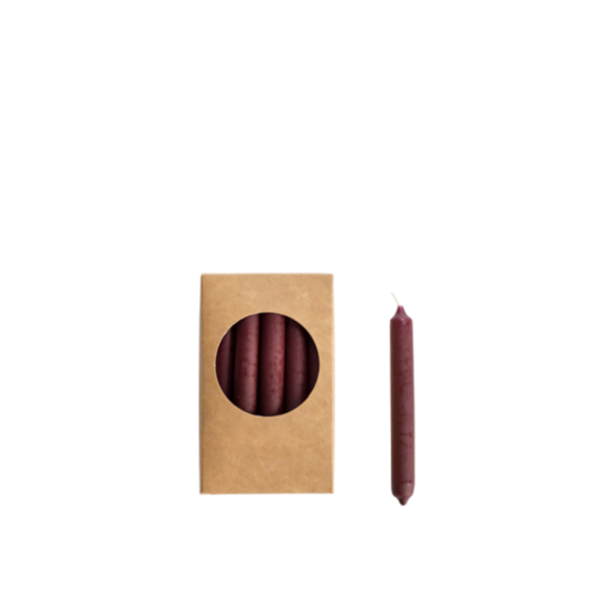 Rustik Lys potloodkaarsjes Aubergine 1,2 × 10 cm