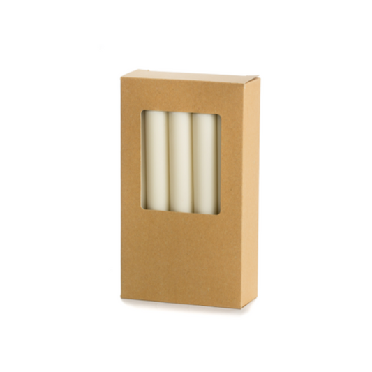 Rustik Lys – Stearine-Tafelkerze 2,2 x 19 cm, cremefarben
