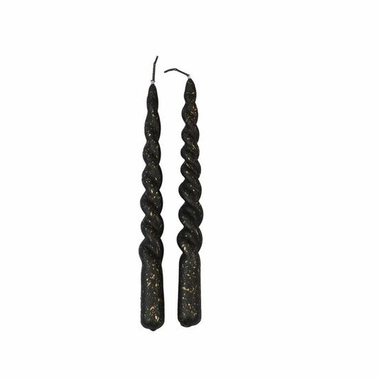 Marke: Dinner Candle Sparkle Twisted Black