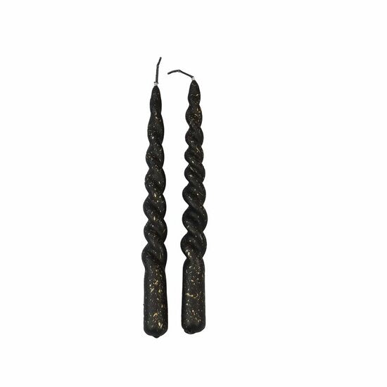 Marke: Dinner Candle Sparkle Twisted Black