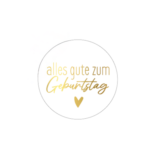 Geschenkaufkleber „Alles Gute zum Geburtstag“ weiß, 3er-Set