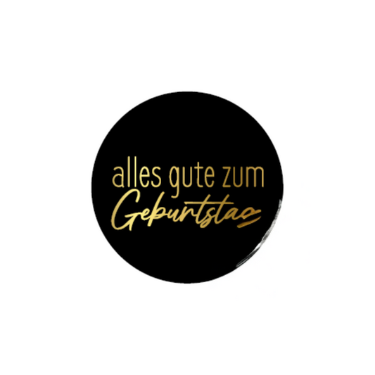 Geschenkaufkleber „Alles Gute zum Geburtstag“ schwarz, 3er-Set