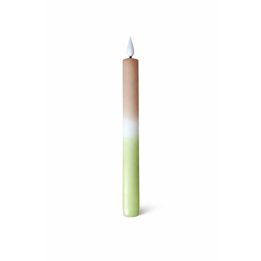 Bon Lifestyle – LED Dip Dye Tafelkerze – Kraft/Olive