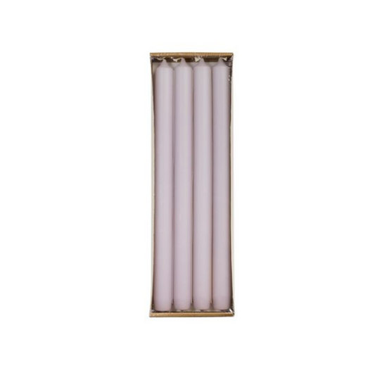 Rustik Lys - Matte Tafelkerzen Pastelllila, 4er-Set