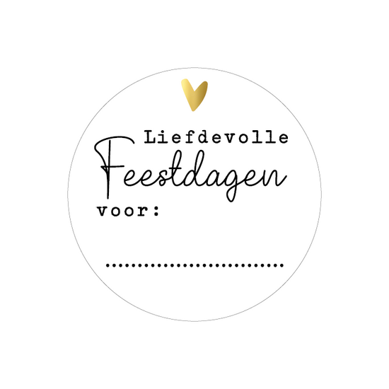 Geschenke-Aufkleber „Liebevolle Feiertage“, 3er-Set