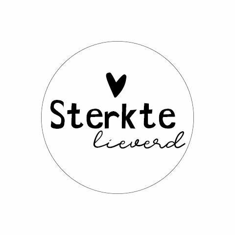 Geschenkeaufkleber „Viel Kraft, Liebes“, 3er-Set