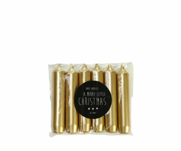 Rustik Lys - Geschenk-Dinnerkerze Gold