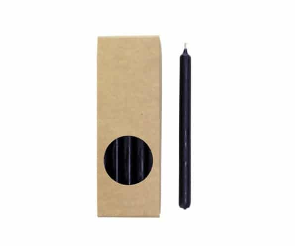 Rustik Lys potloodkaarsjes Zwart 1,2 × 17,5 cm