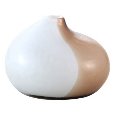 PTMD - Vase Talinn Weiß/Braun
