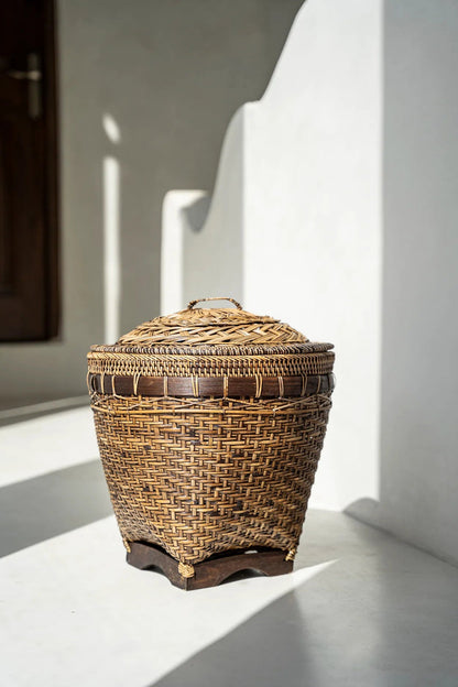 Bazar Bizar – Colonial Opbergmand Naturel bruin M – 35 × 40 cm