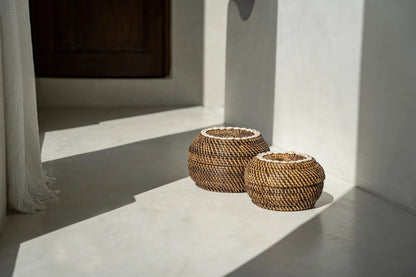 Bazar Bizar – Colonial Peek-a-Boo mand Naturel Bruin M – 27 × 18 cm