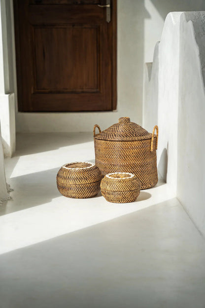 Bazar Bizar – Colonial Peek-a-Boo Mand Naturel Bruin S – 23 × 15 cm