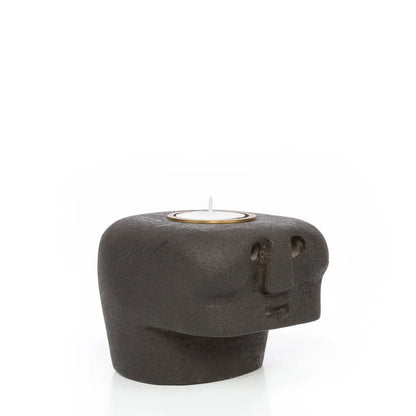 Bazar Bizar Sumba Stone #27 Theelichthouder – Zwart Zandsteen