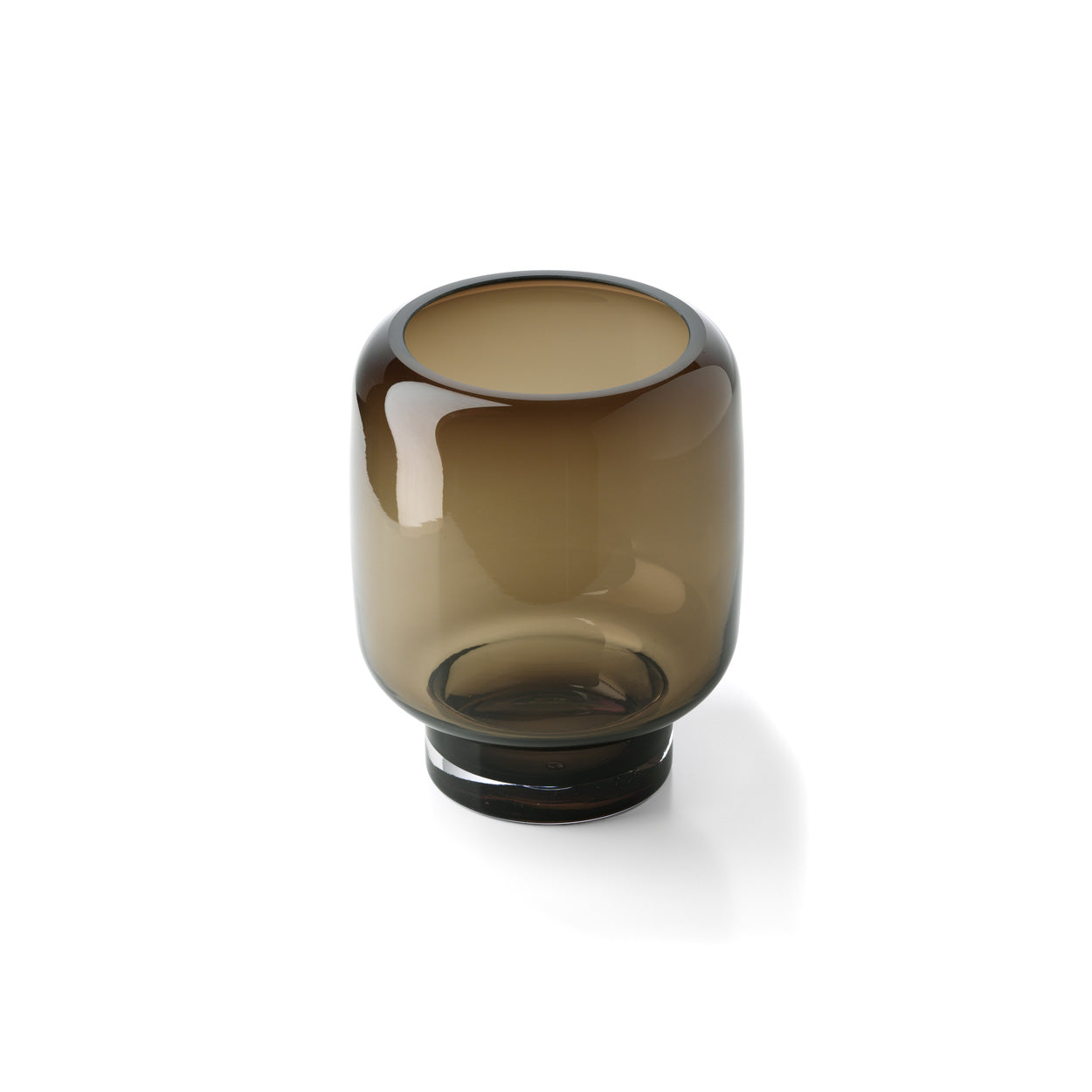 Bazar Bizar – Smoky Cube vaas bruin S – 15 × 19 cm