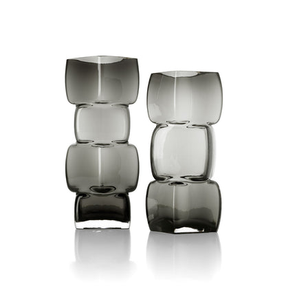 Bazar Bizar Cubes vaas – donkergrijs – L – productfoto 4