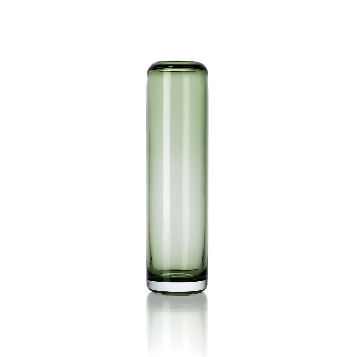 Bazar Bizar Tall Vert Vaas van gerecycled glas in groen – 7 × 26 cm