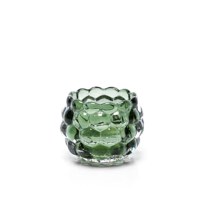Bazar Bizar - Bubble Glow Theelichthouder – Groen Recycled Glas