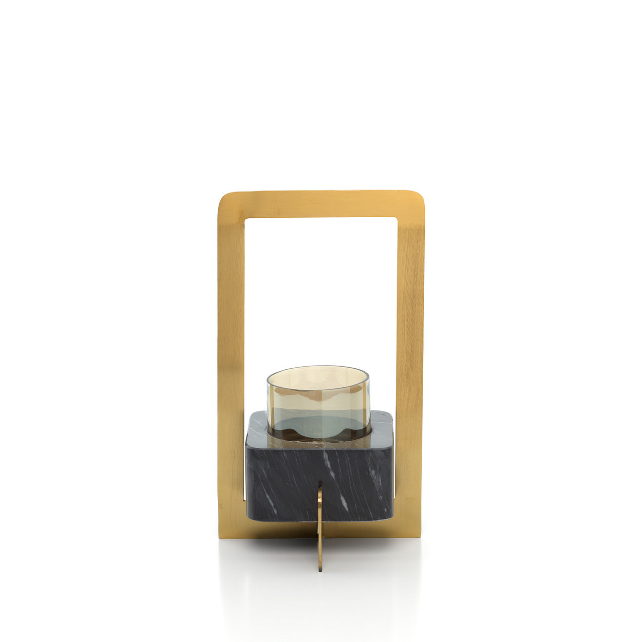 Bazar Bizar Marbre d'Or Theelichthouder – Goud & Zwart Art Deco (Maat L)