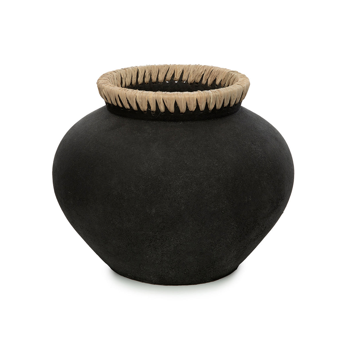 Bazar Bizar Styly vaas – zwart/naturel – L – productfoto 1