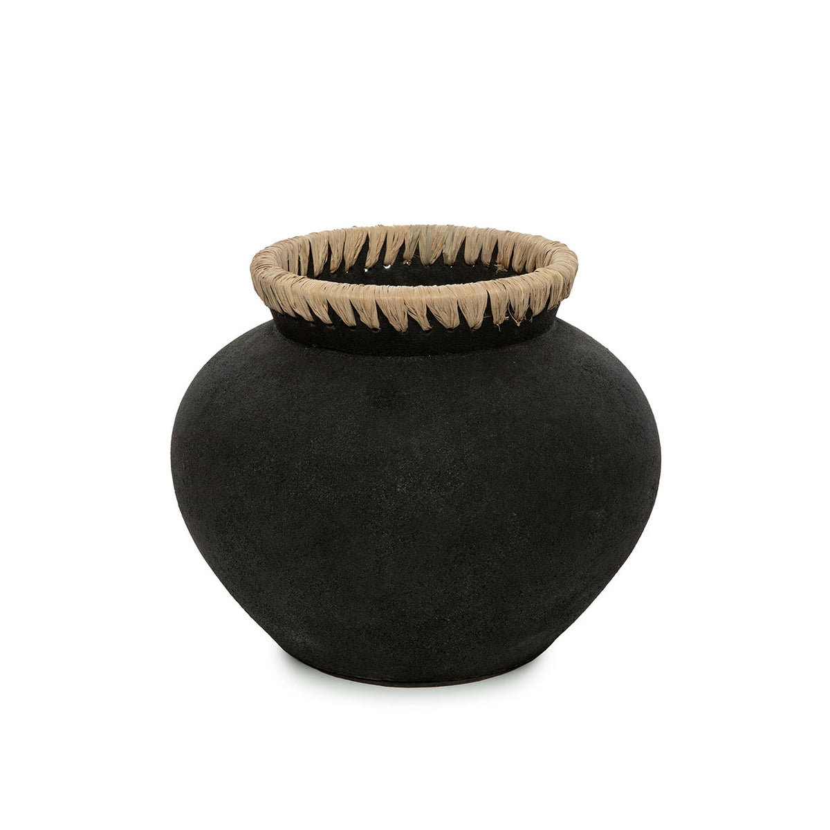 Bazar Bizar Styly vaas – zwart/naturel – M – productfoto 1