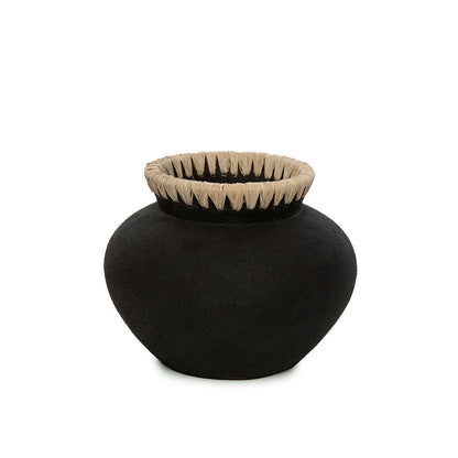 Bazar Bizar – Styly vaas – zwart/naturel – S – productfoto 1