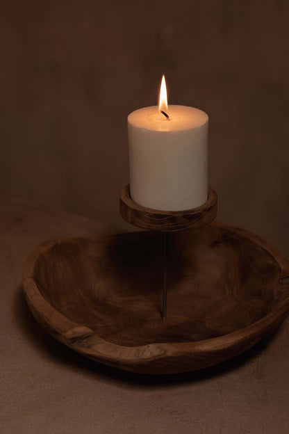 Bazar Bizar - The Candle Plate Kaarsenplateau – Naturel Teakhout