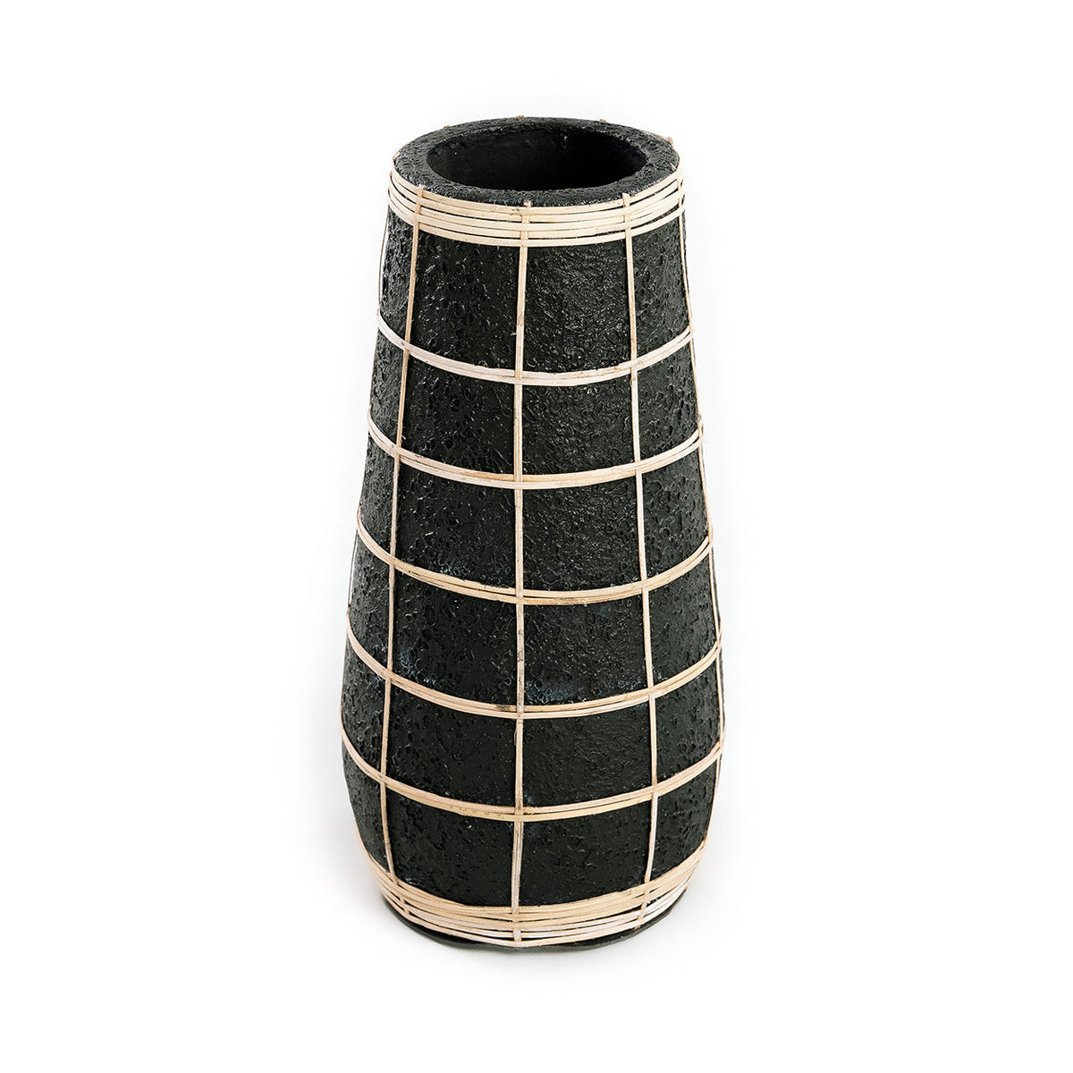 Bazar Bizar Cutie vaas – zwart/naturel – L – productfoto 1