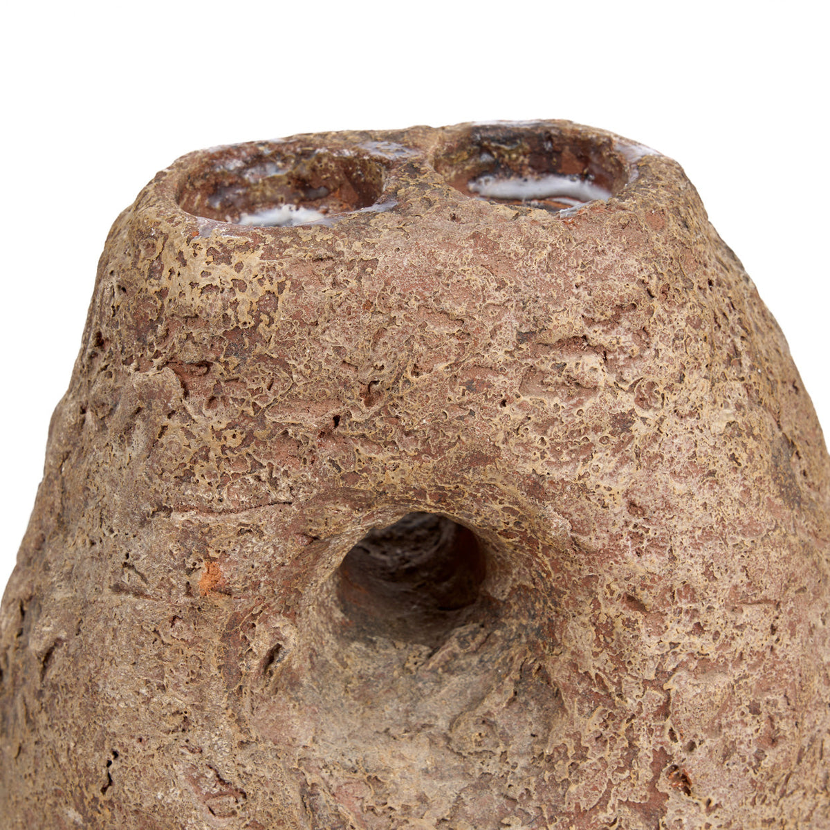 Bazar Bizar kandelaar Terra Totem bruin van terracotta 15 × 20 × 28 cm
