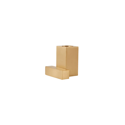 OYOY Living vierkante kandelaar van geborsteld messing 5 × 5 × 4 cm