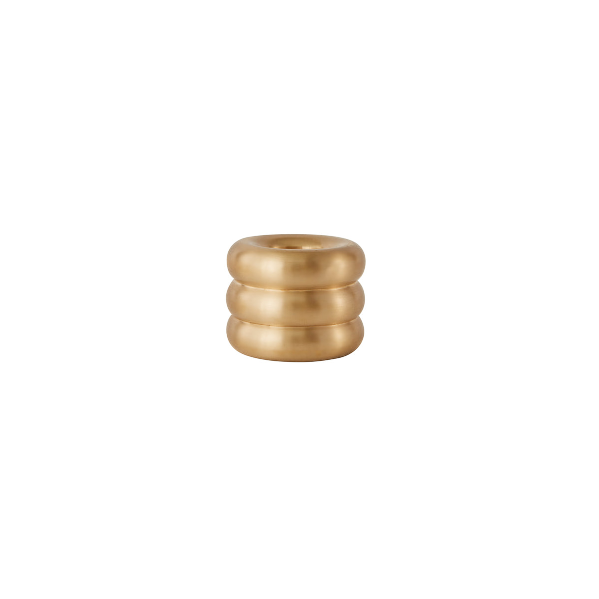 OYOY Living kandelaar Savi van geborsteld messing Ø4,6 × 3 cm