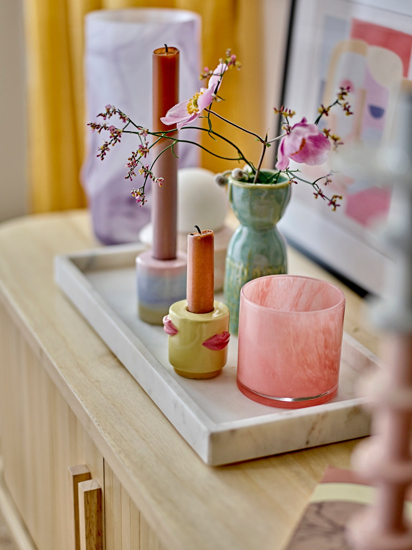 Bloomingville - Candlestick Safie Rose S/2