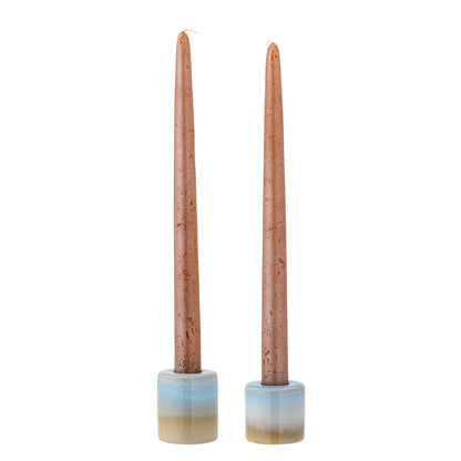 Bloomingville - Candlestick Safie blue S/2