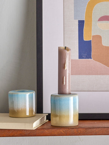 Bloomingville - Candlestick Safie blue S/2