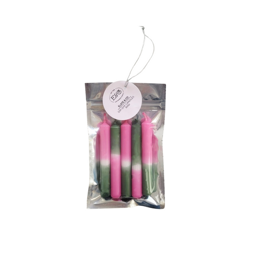 Elate &amp; Co. – Dip-Dye-Stiftkerzen, Rosa-Grün, 142 g