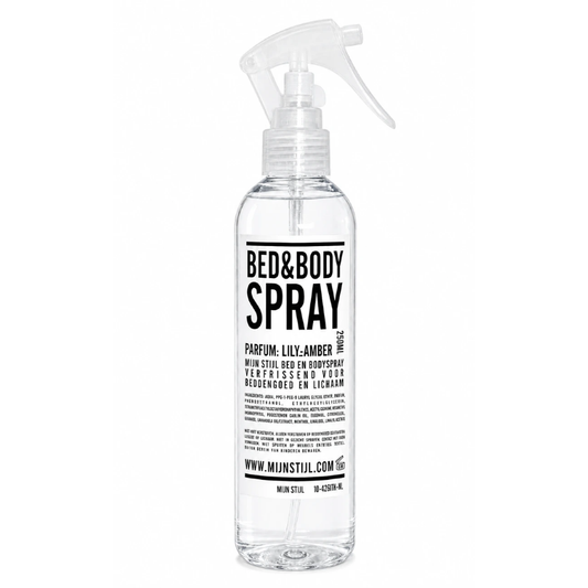 Mijn Stijl - Bed en bodyspray - Lily Amber - wit etiket - 250 ml