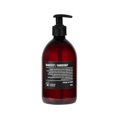Mijn Stijl handzeep Lily amber in 500 ml bruine fles met pompje