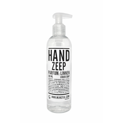 Mijn Stijl handzeep Linnen in 250 ml transparante fles met pompje