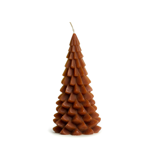 Rustik Lys kerstboomkaars Chestnut bruin 10 × 20 cm