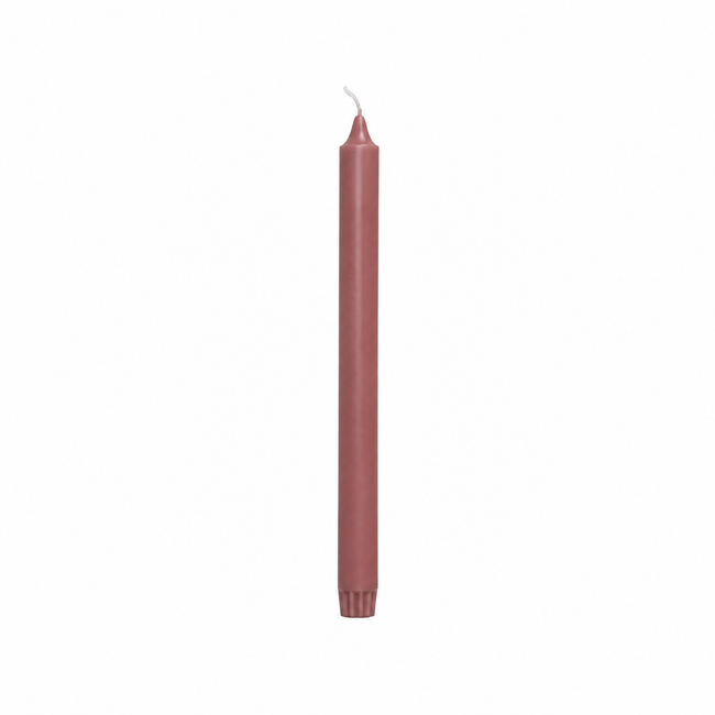 Rustik Lys stearine dinerkaars Chestnut – kastanjebruin – 2,2 × 28 cm
