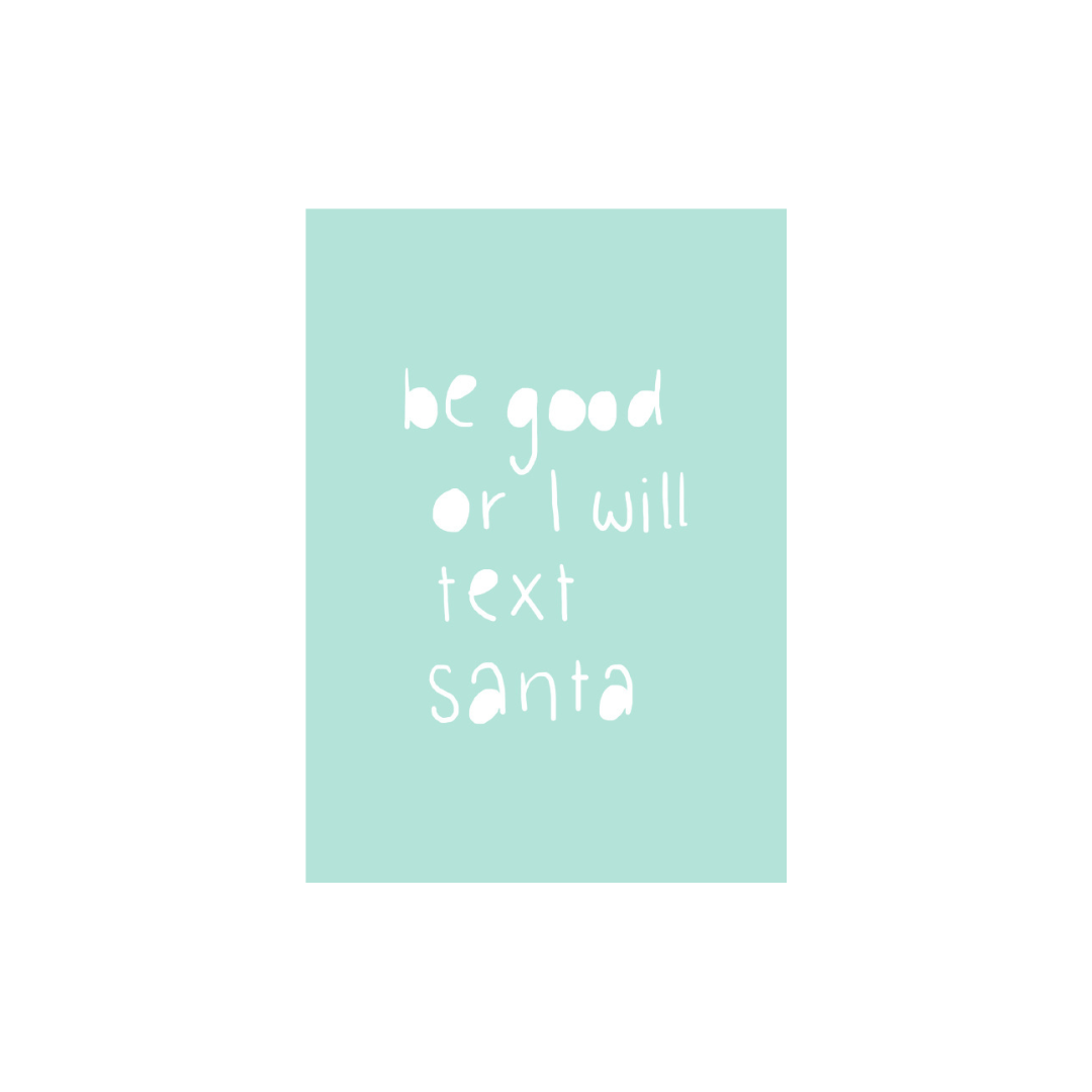 Studio Stationery - Weihnachtskarte "Sei brav" 15 Stück (beschädigt)